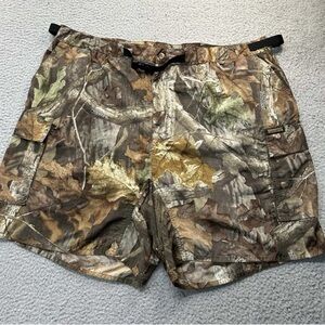 Remington Brown and Green Cargo Shorts Woodland Camouflage